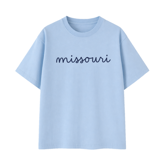 Collection 3 Missouri Essential Cotton T-Shirt - Light Blue front