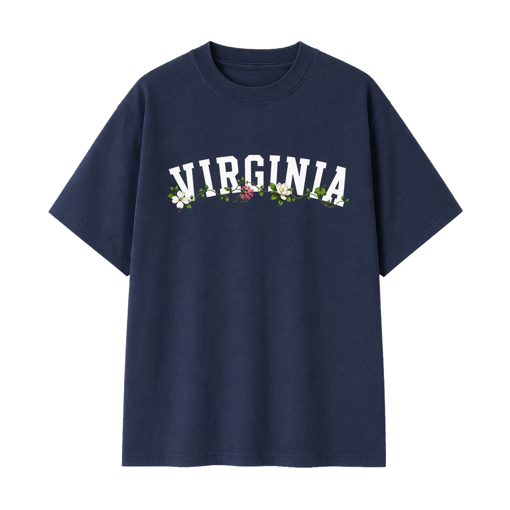 Collection 10 Virginia Essential Cotton T-Shirt - Navy Blue front