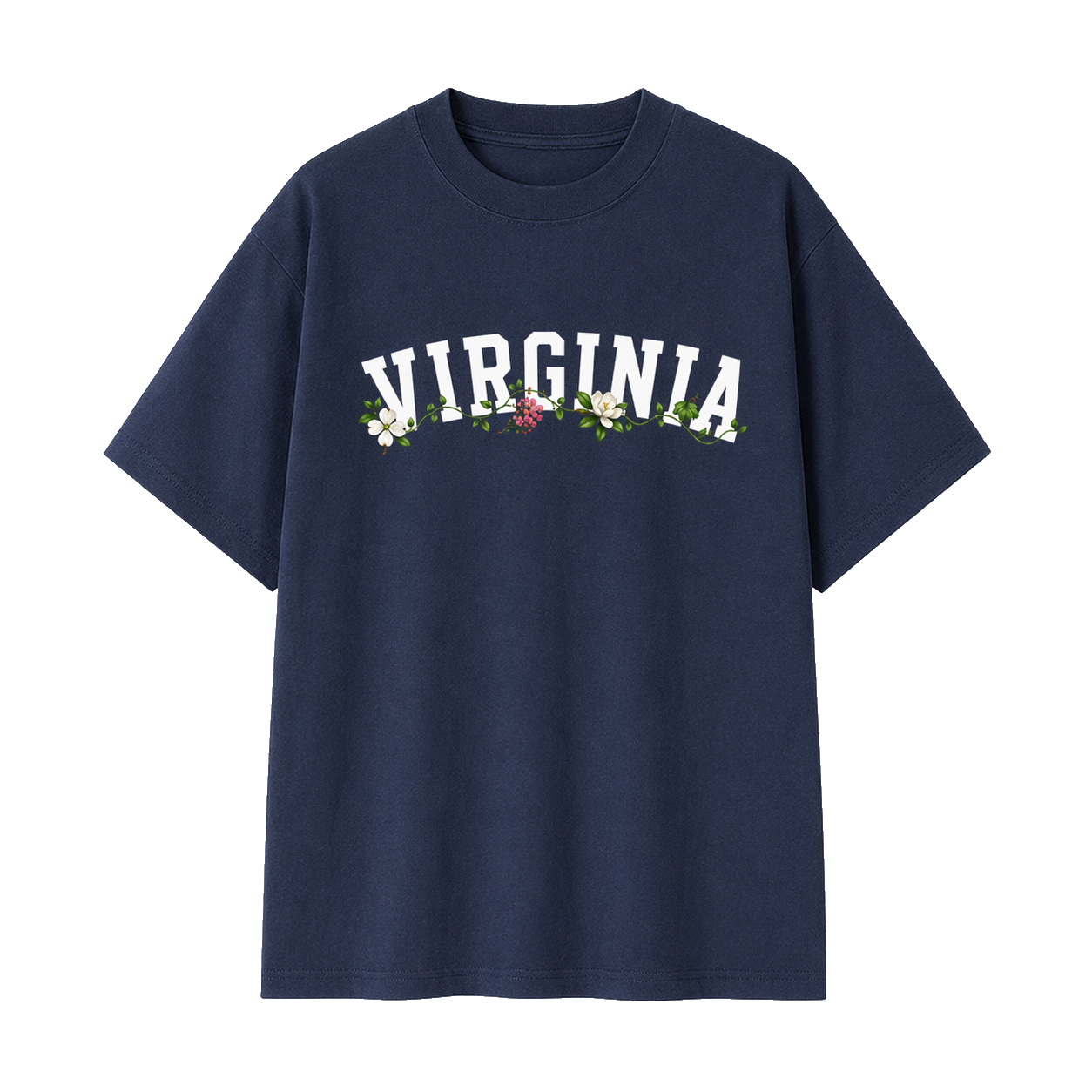 Collection 10 Virginia Essential Cotton T-Shirt - Navy Blue front