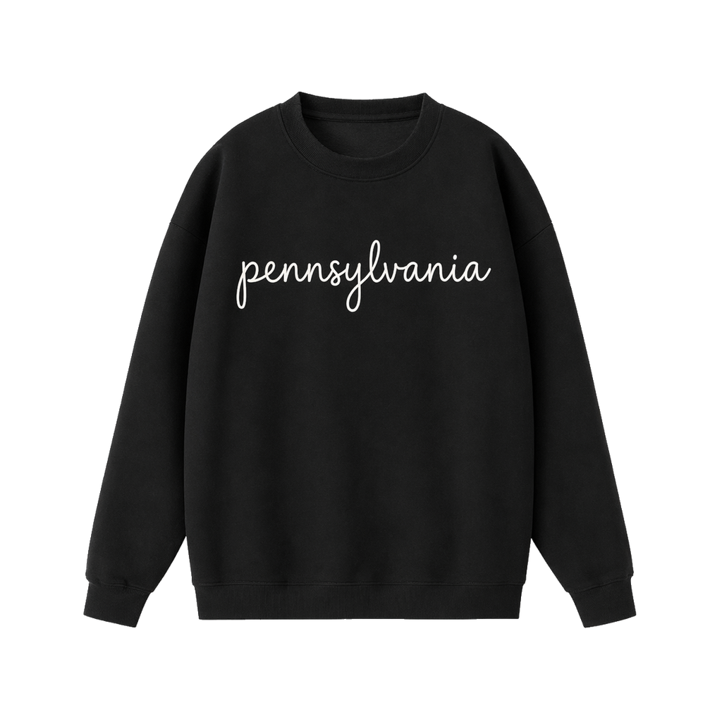 Collection 3 Pennsylvania Essential Heavyweight Crewneck Sweatshirt - Black front
