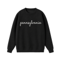 Collection 3 Pennsylvania Essential Heavyweight Crewneck Sweatshirt - Black front