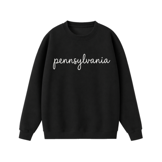 Collection 3 Pennsylvania Essential Heavyweight Crewneck Sweatshirt - Black front
