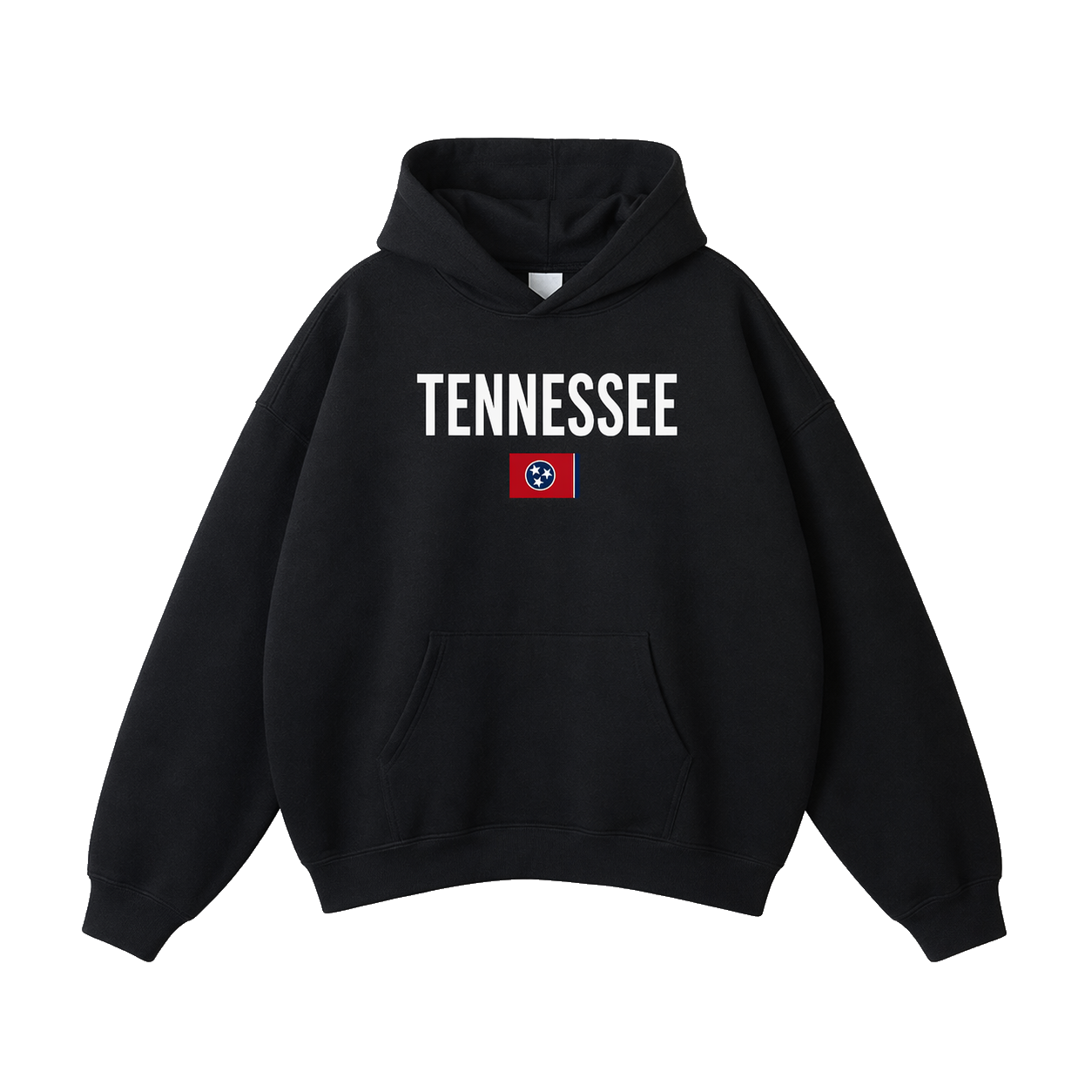 Collection 7 Tennessee Oversize Fleeced Hoodie - Black front
