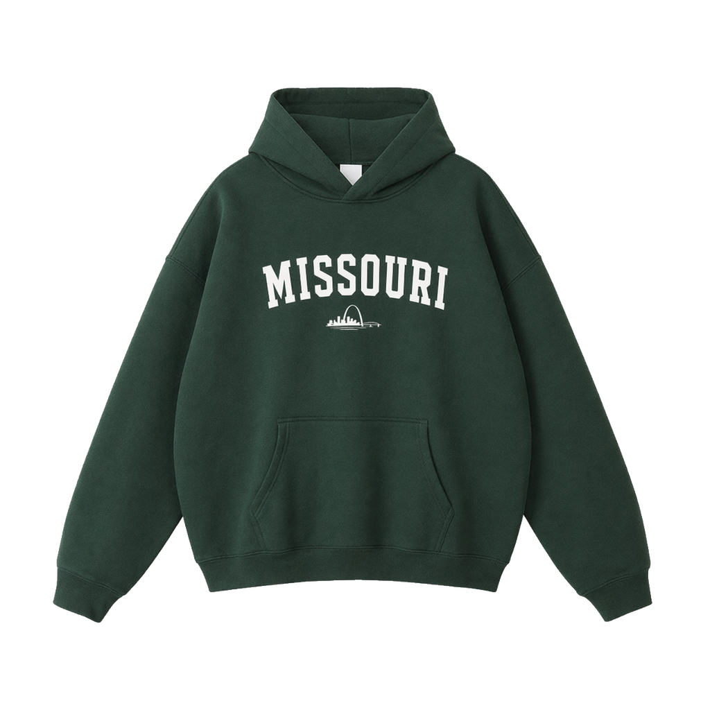 Collection 9 Missouri Oversize Fleeced Hoodie - Eden Green front