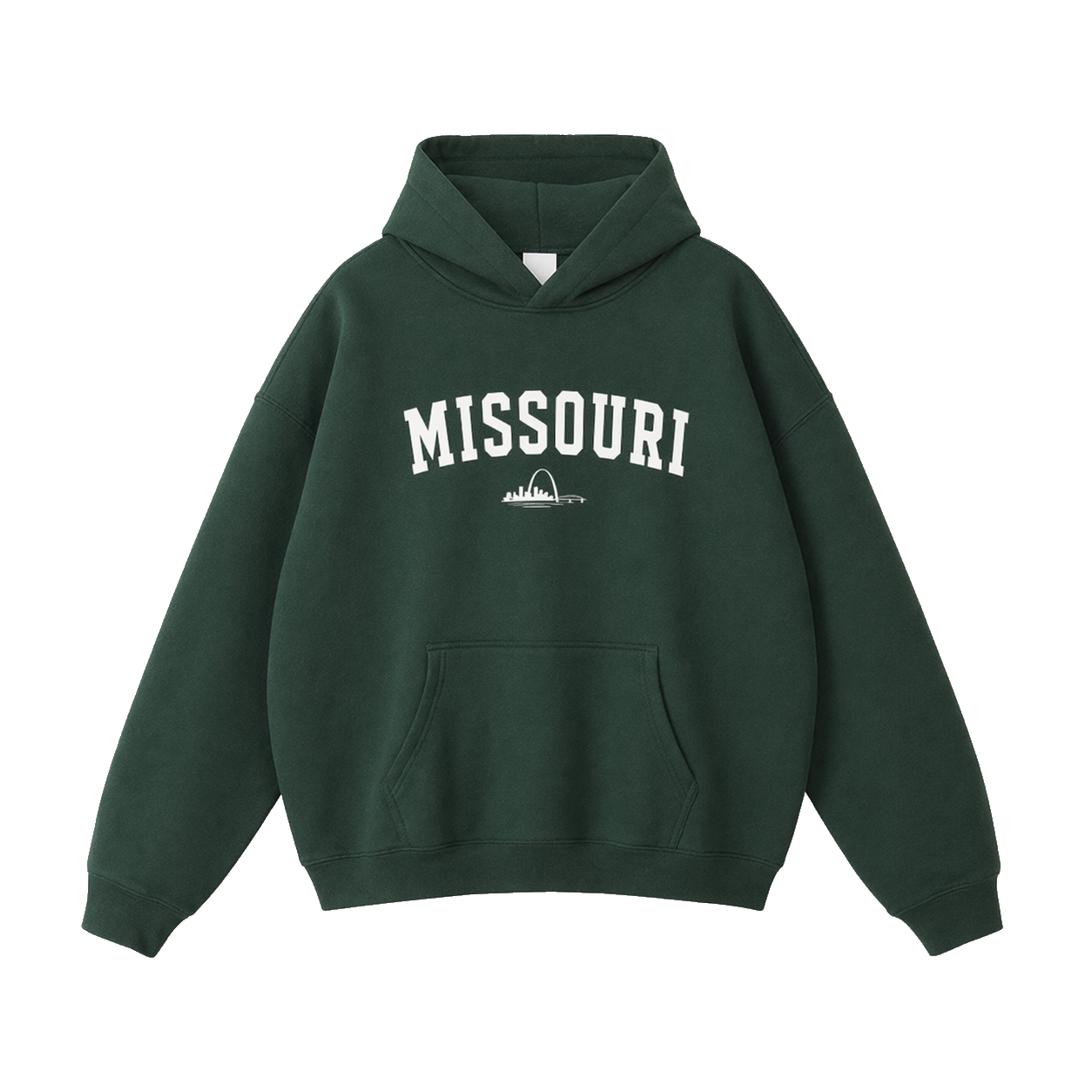 Collection 9 Missouri Oversize Fleeced Hoodie - Eden Green front