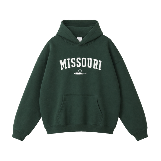 Collection 9 Missouri Oversize Fleeced Hoodie - Eden Green front
