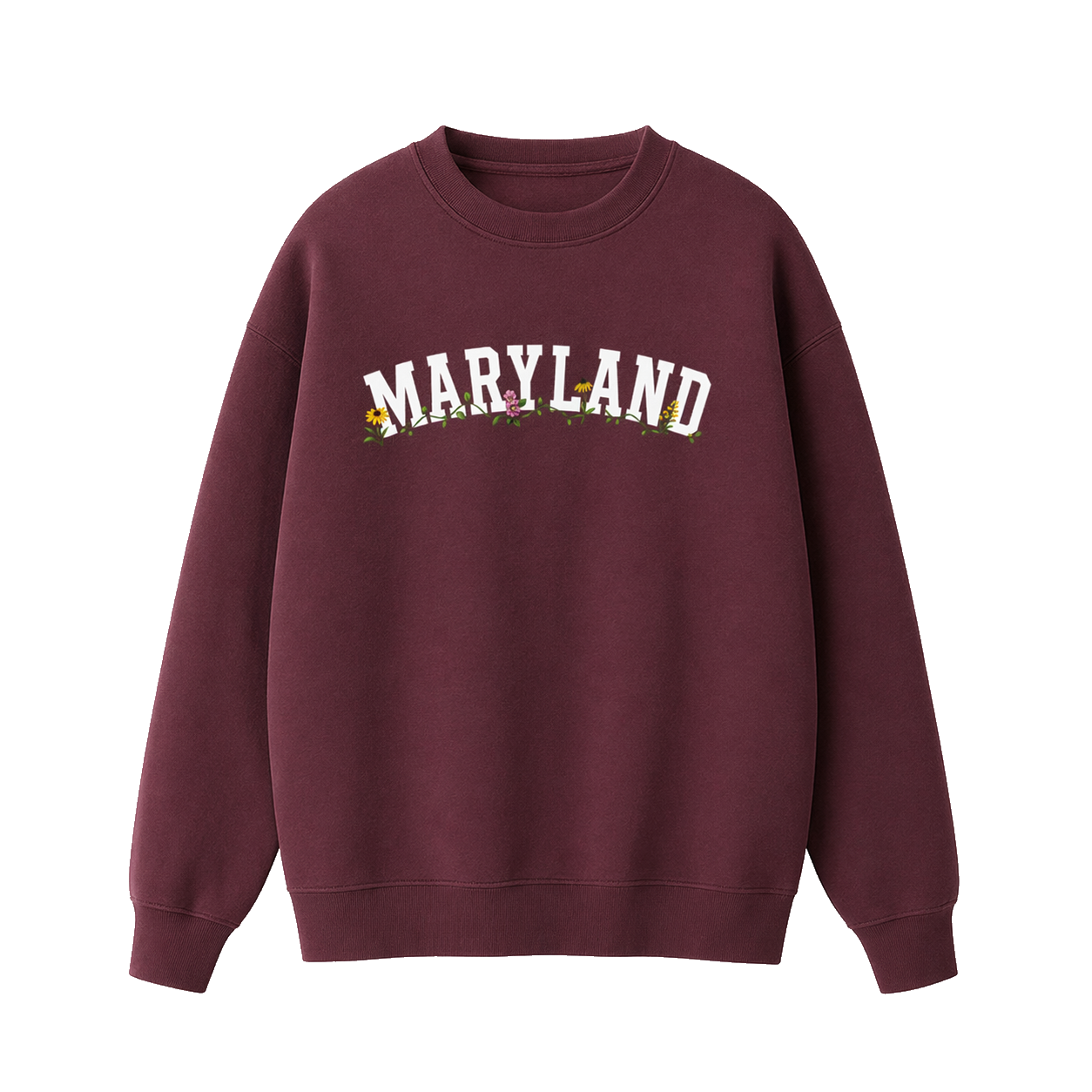 Collection 10 Maryland Essential Heavyweight Crewneck Sweatshirt - Dull Red front