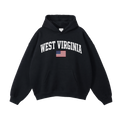 Collection 2 West Virginia Oversize Fleeced Hoodie - Black front