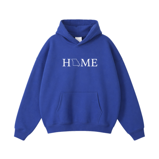 Collection 5 Missouri Oversize Fleeced Hoodie - Klein Blue front