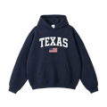 Collection 2 Texas Oversize Fleeced Hoodie - Navy Blue front