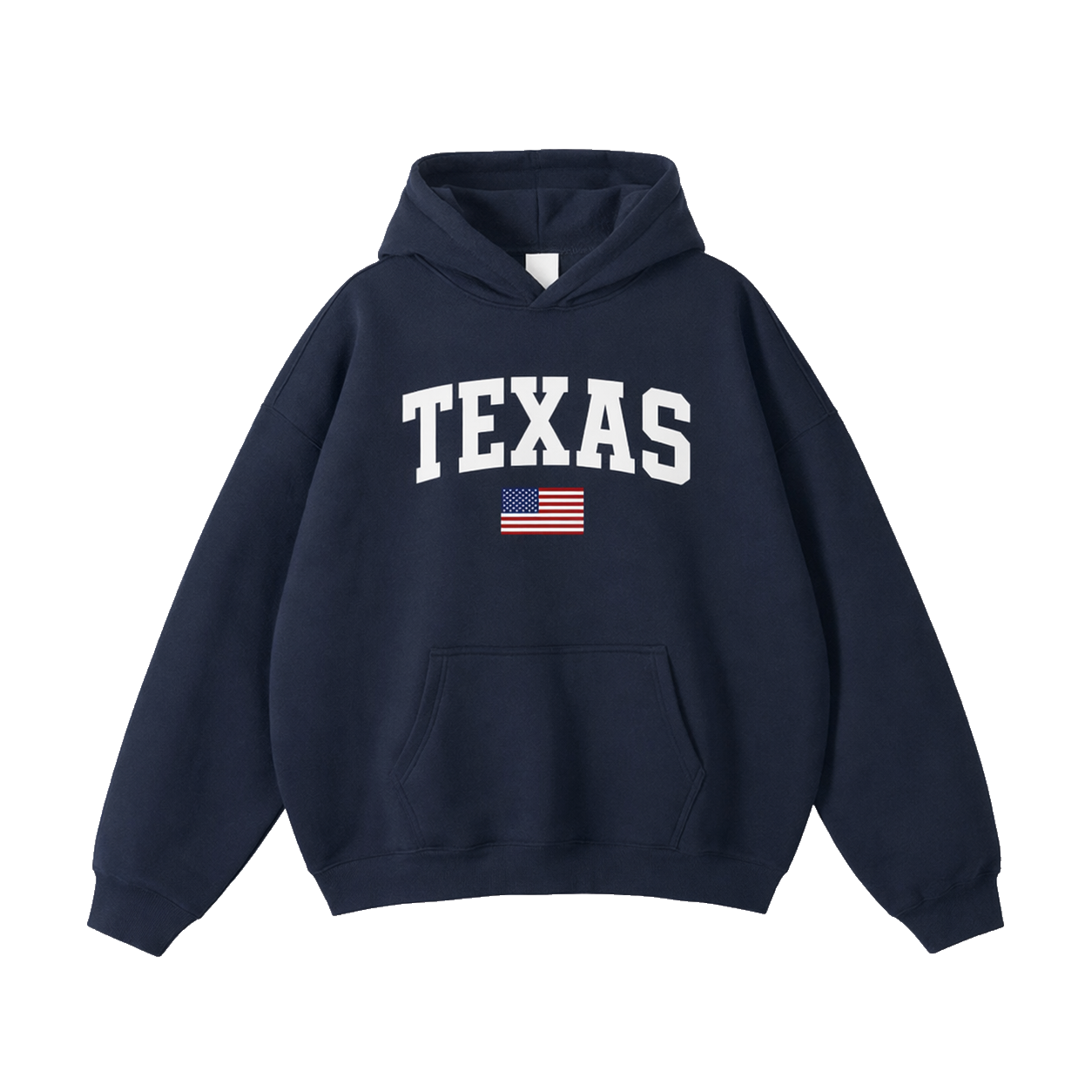 Collection 2 Texas Oversize Fleeced Hoodie - Navy Blue front