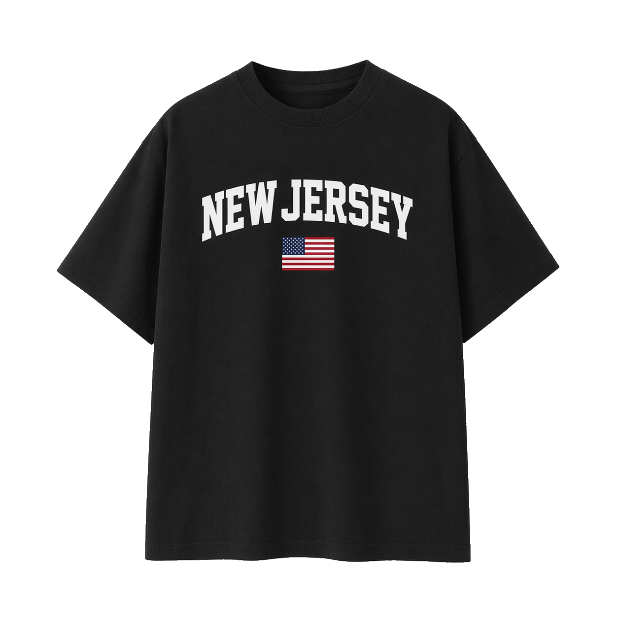Collection 2 New Jersey Essential Cotton T-Shirt - Black front