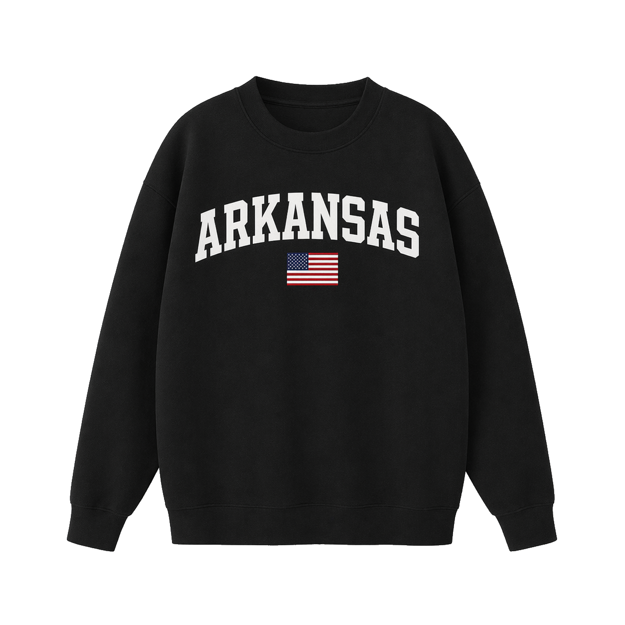 Collection 2 Arkansas Essential Heavyweight Crewneck Sweatshirt - Black front