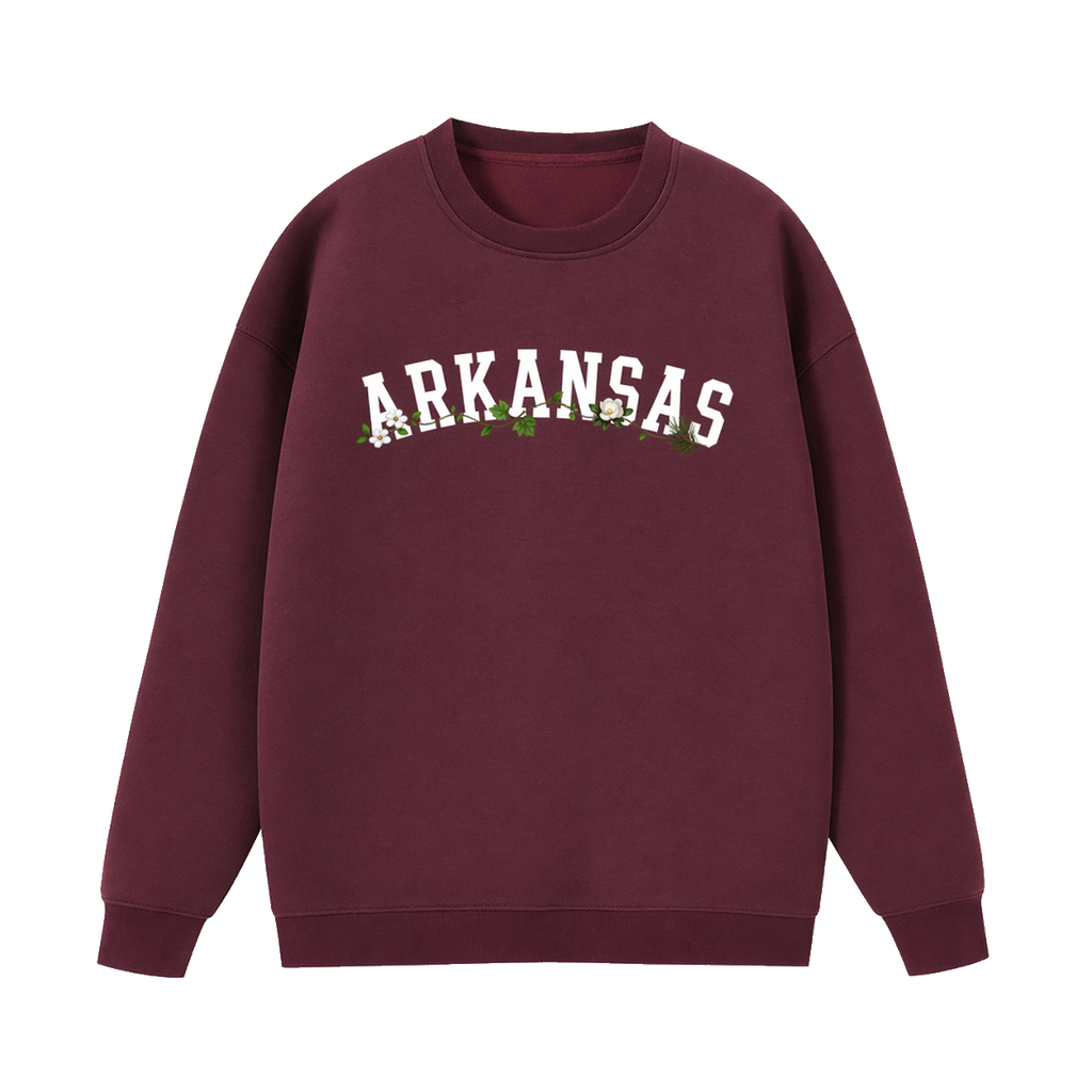 Collection 10 Arkansas Essential Heavyweight Crewneck Sweatshirt - Dull Red front