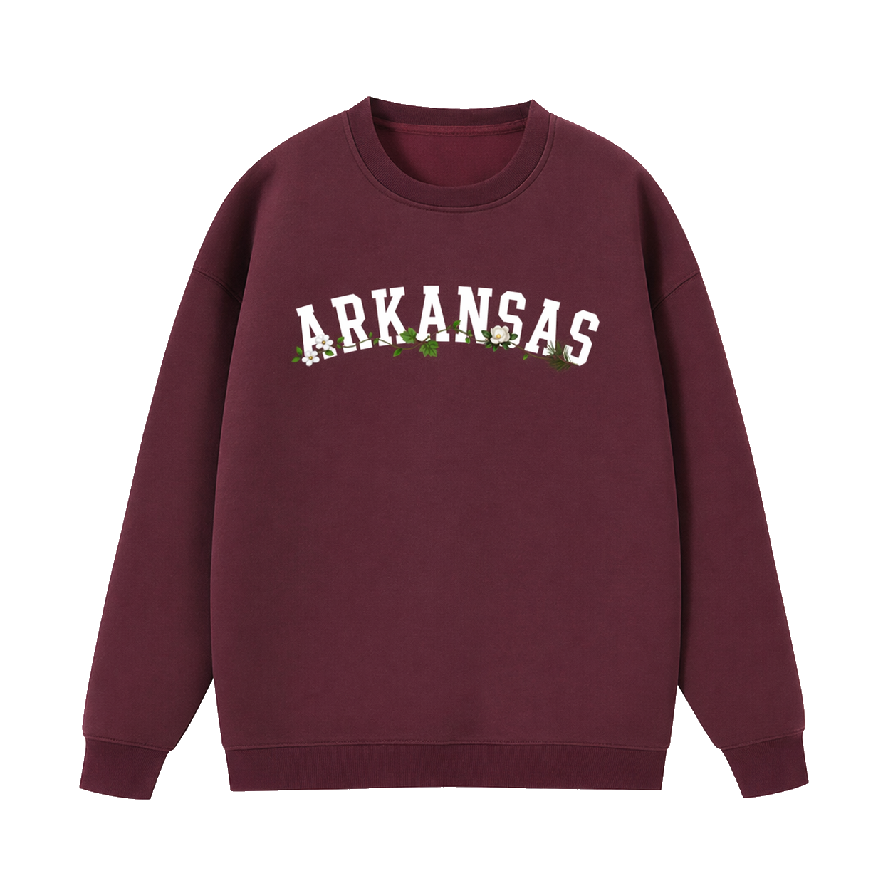 Collection 10 Arkansas Essential Heavyweight Crewneck Sweatshirt - Dull Red front