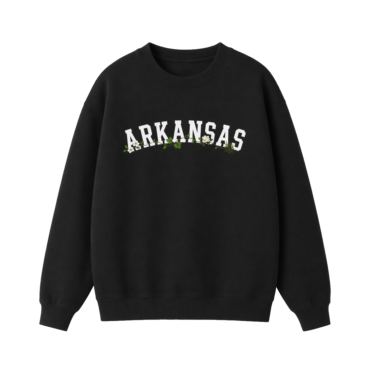 Collection 10 Arkansas Essential Heavyweight Crewneck Sweatshirt - Black front