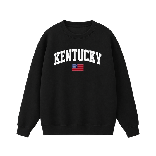 Collection 2 Kentucky Essential Heavyweight Crewneck Sweatshirt - Black front