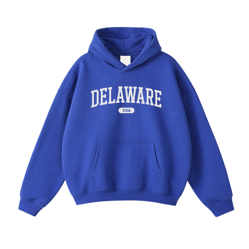Collection 4 Delaware Oversize Fleeced Hoodie - Klein Blue front
