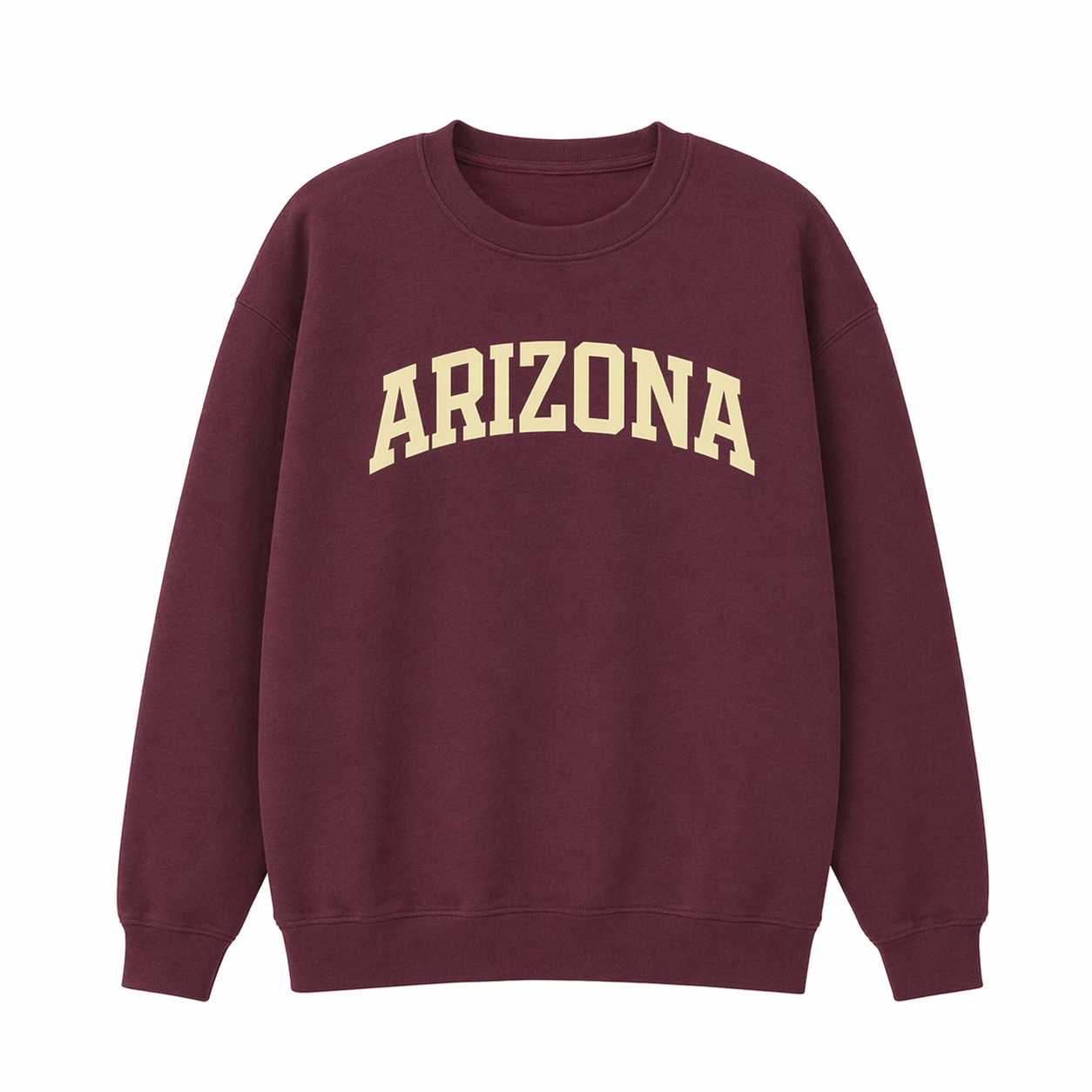 Collection 1 Arizona Essential Heavyweight Crewneck Sweatshirt - Dull Red front
