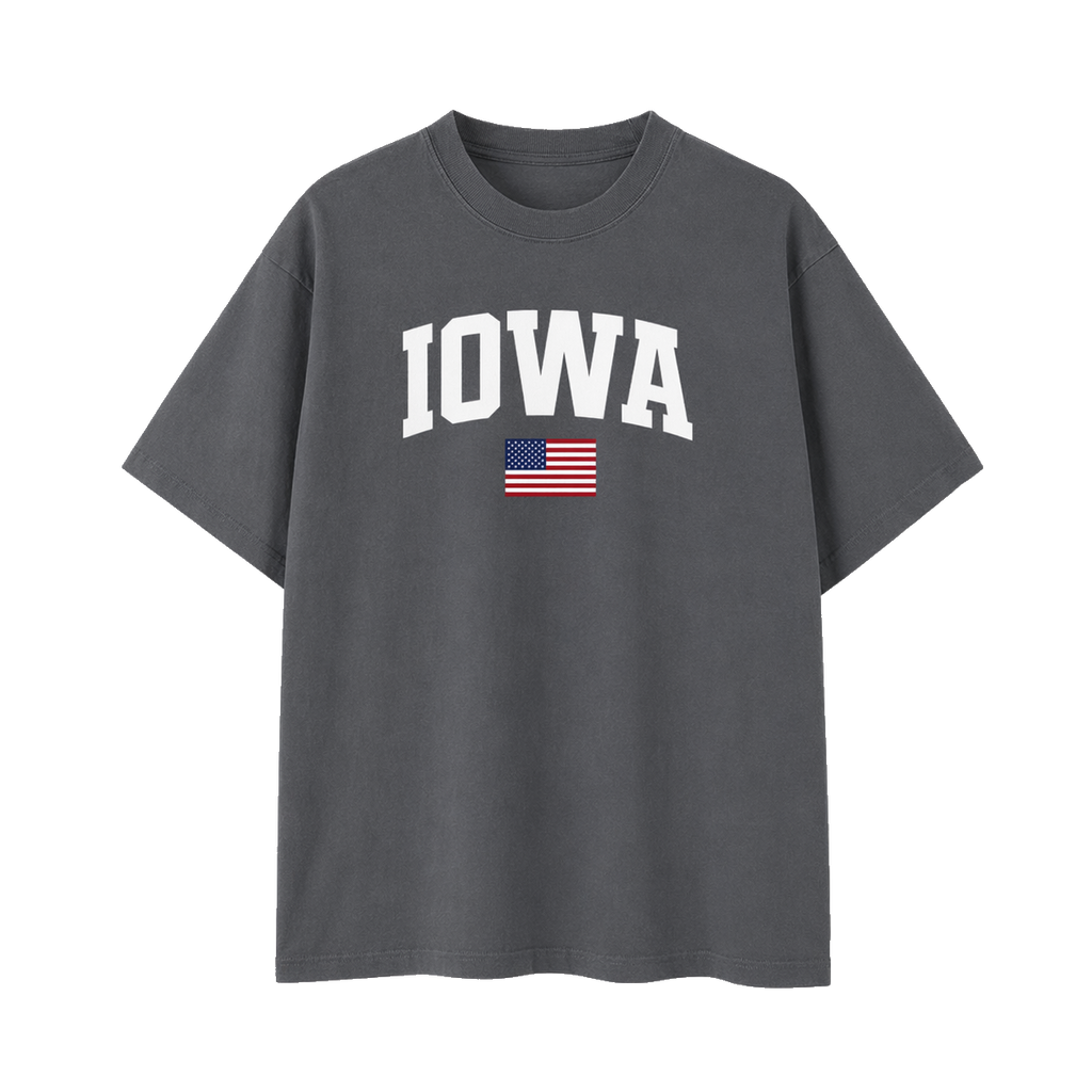Collection 2 Iowa Essential Cotton T-Shirt - Dark Gray front