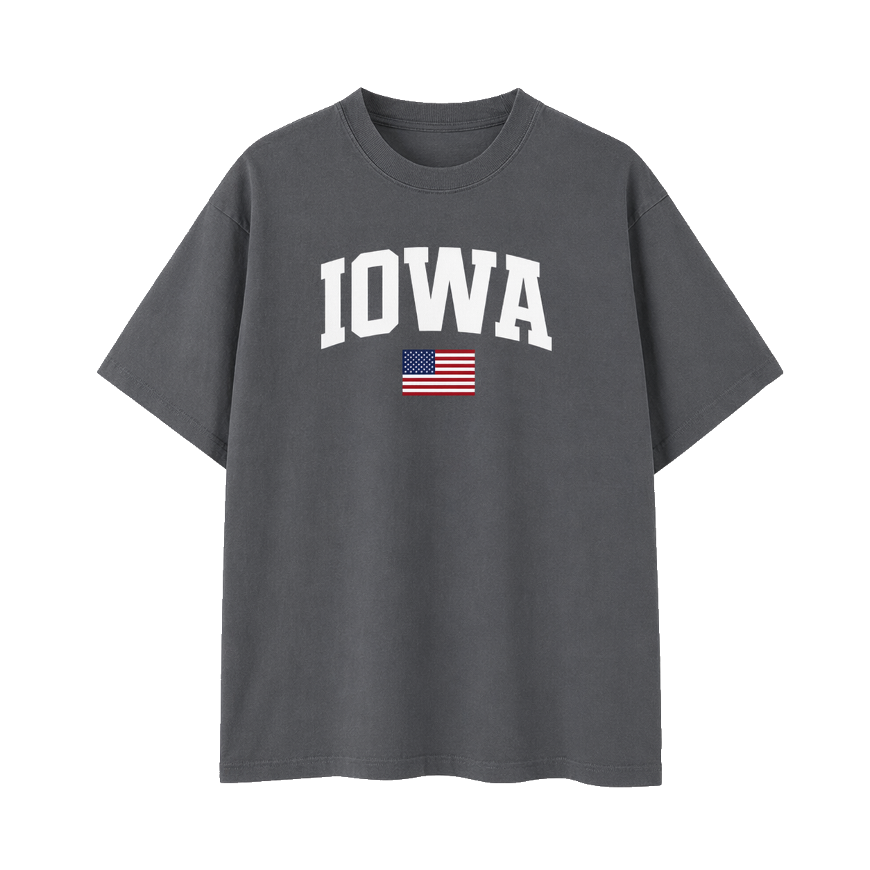 Collection 2 Iowa Essential Cotton T-Shirt - Dark Gray front