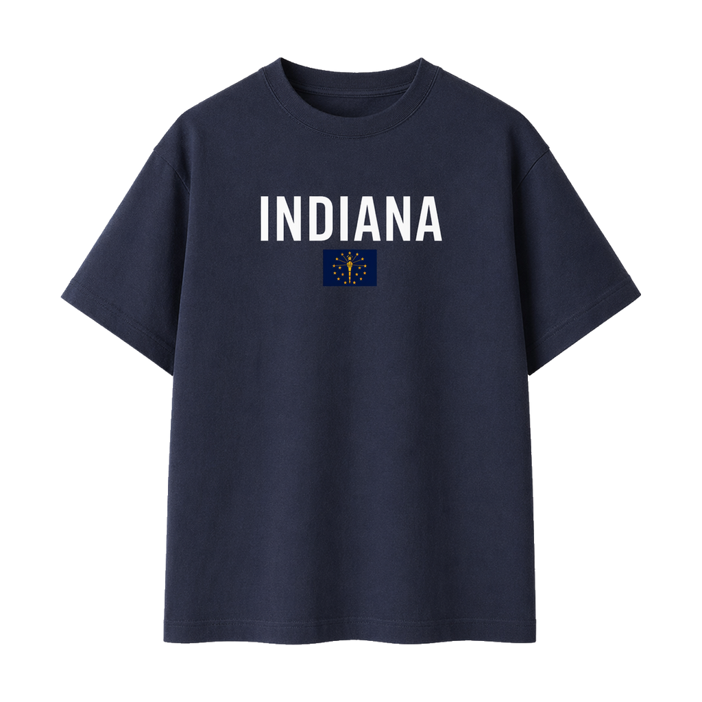 Collection 7 Indiana Essential Cotton T-Shirt - Navy Blue front