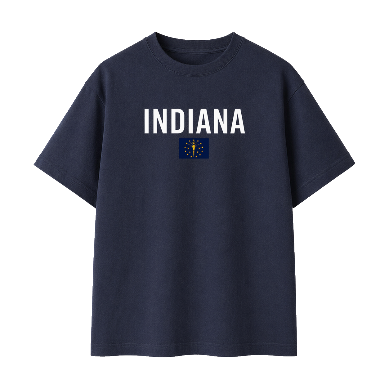 Collection 7 Indiana Essential Cotton T-Shirt - Navy Blue front