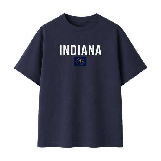 Collection 7 Indiana Essential Cotton T-Shirt - Navy Blue front