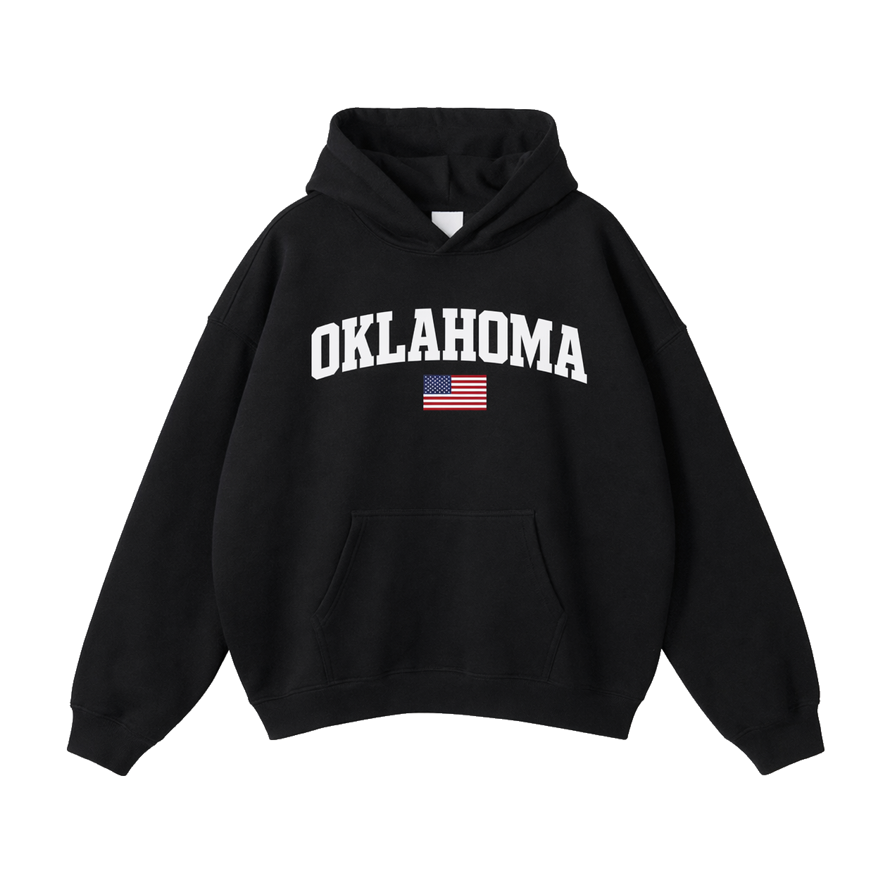 Collection 2 Oklahoma Oversize Fleeced Hoodie - Black front