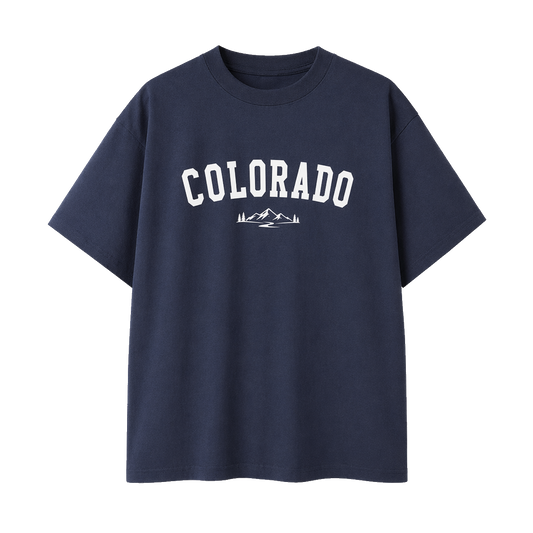 Collection 9 Colorado Essential Cotton T-Shirt - Navy Blue front
