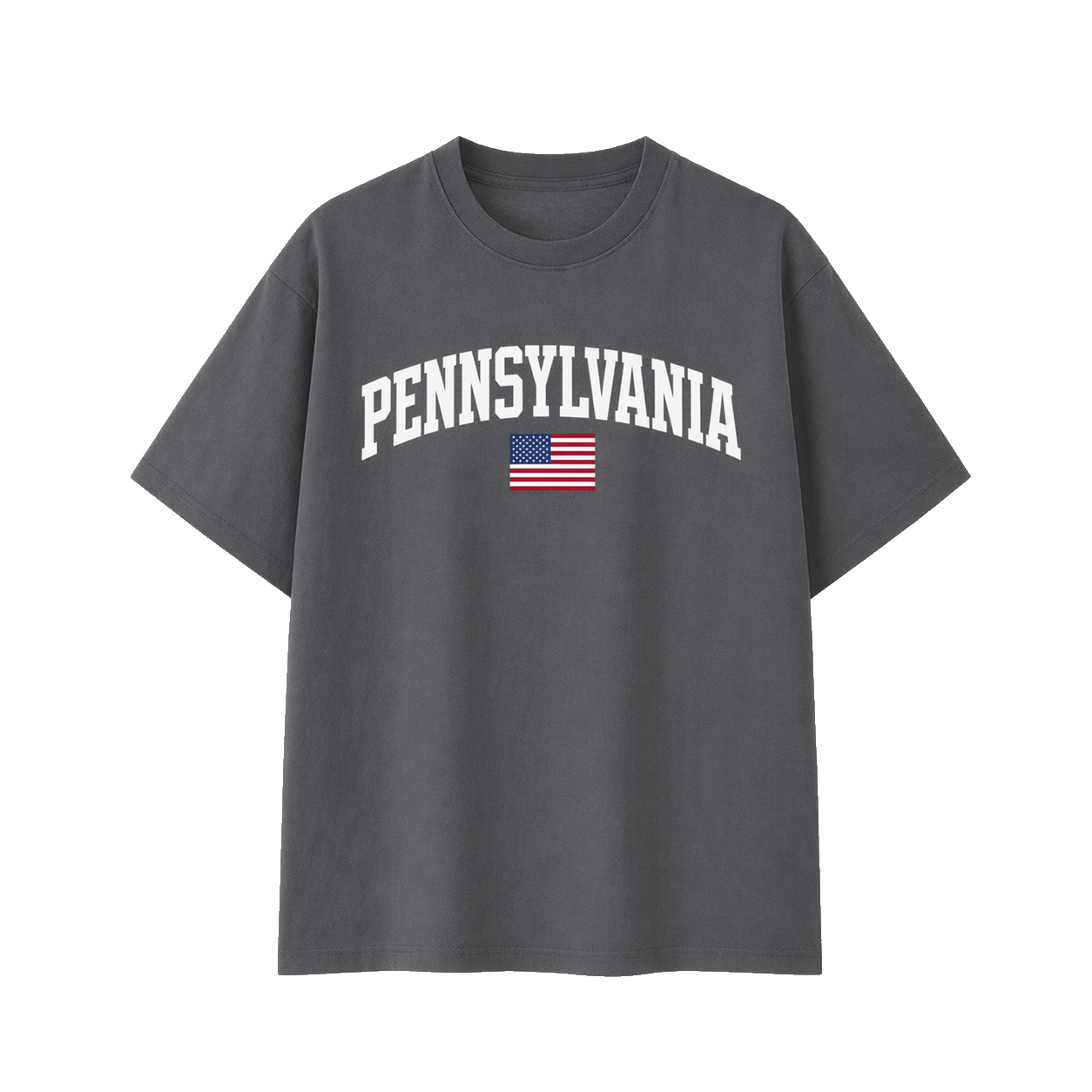 Collection 2 Pennsylvania Essential Cotton T-Shirt - Dark Gray front
