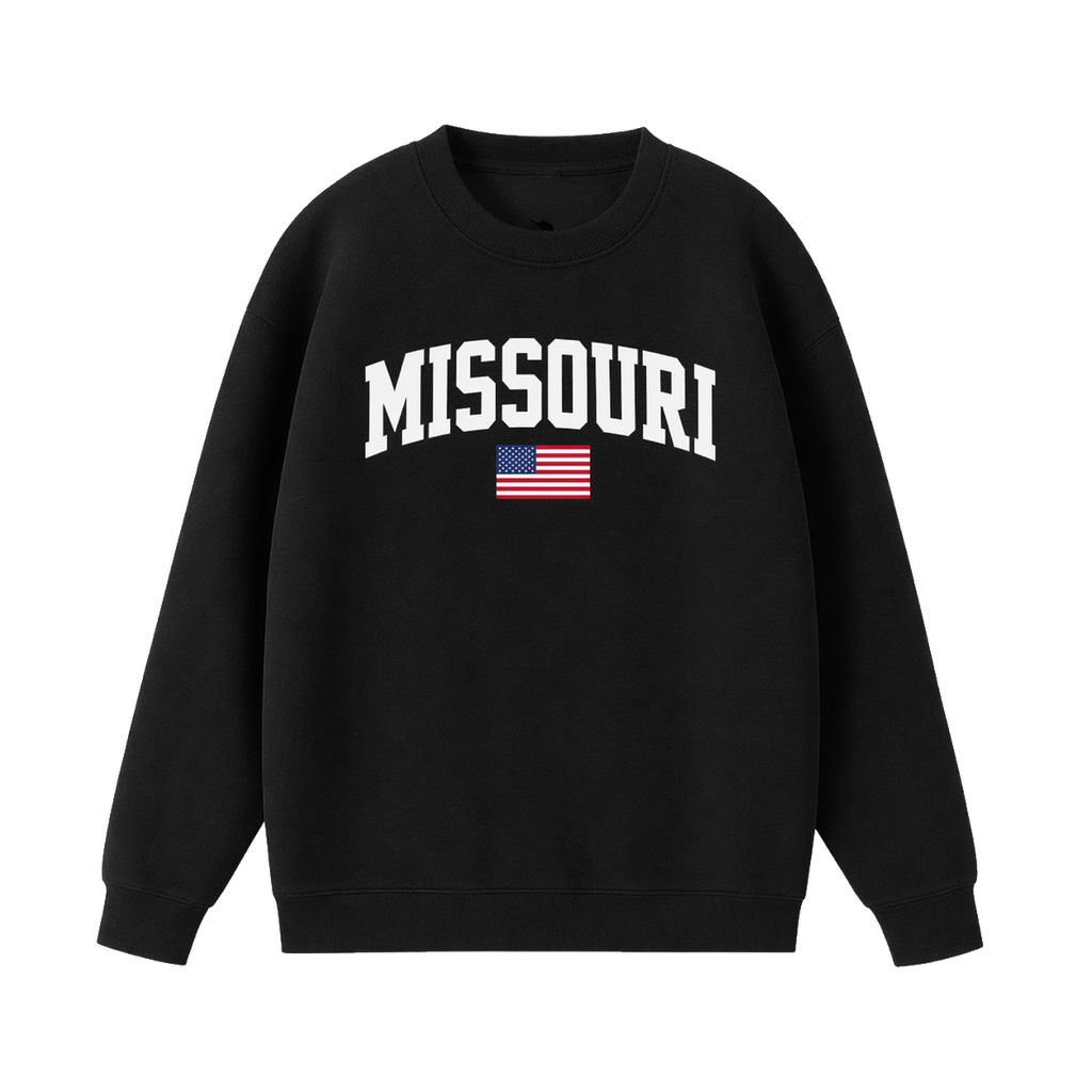 Collection 2 Missouri Essential Heavyweight Crewneck Sweatshirt - Black front