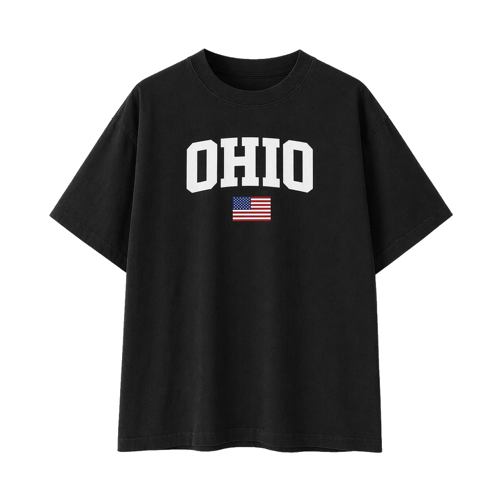 Collection 2 Ohio Essential Cotton T-Shirt - Black front