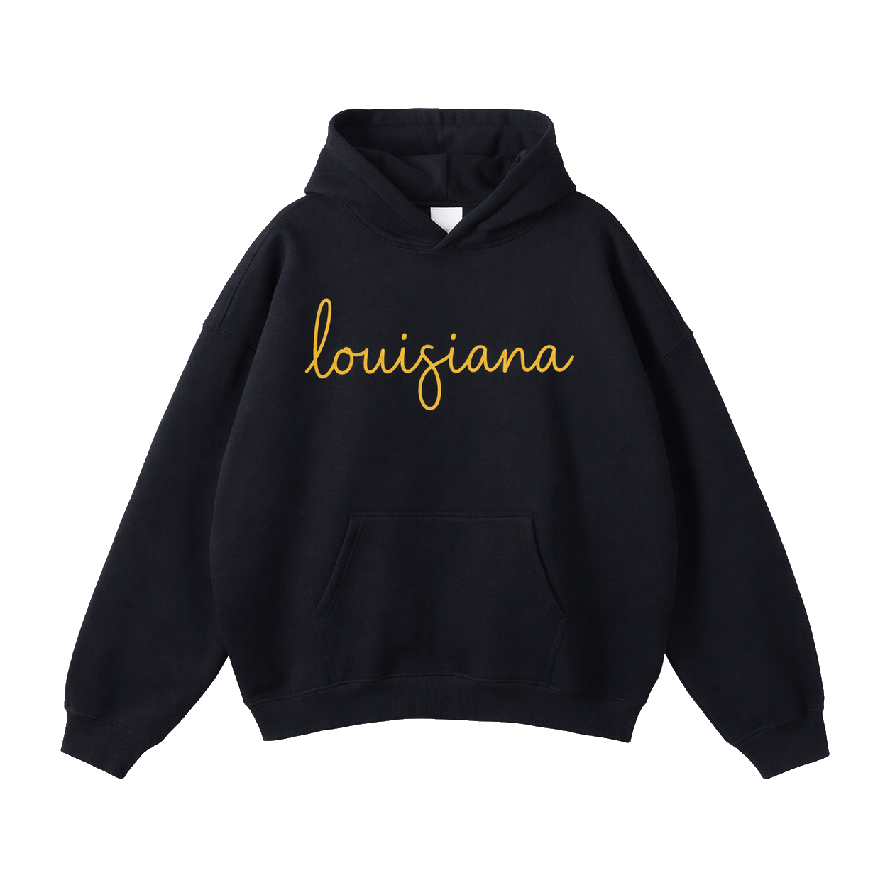 Collection 3 Louisiana Oversize Fleeced Hoodie - Black front