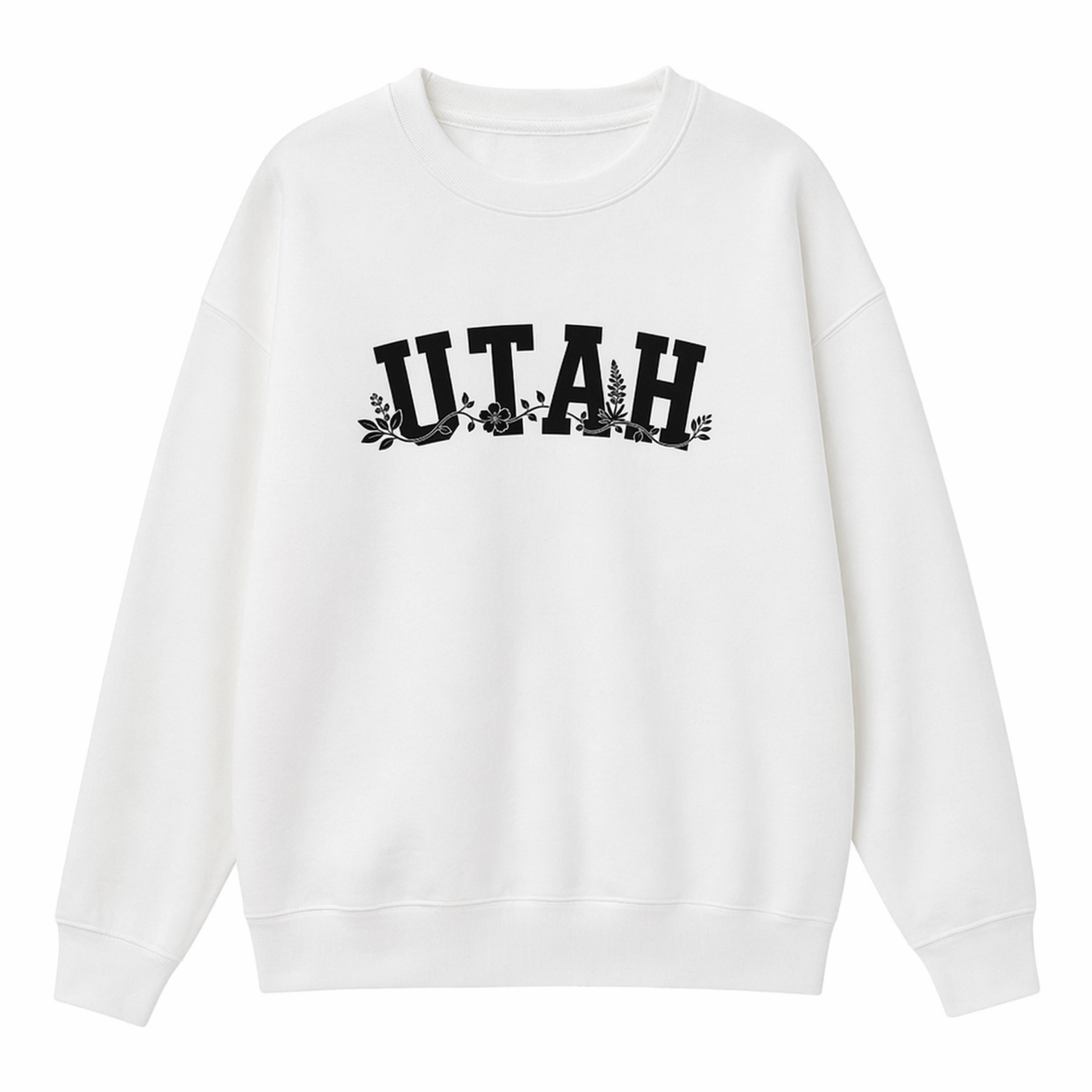 Collection 10 Utah Essential Heavyweight Crewneck Sweatshirt - White front