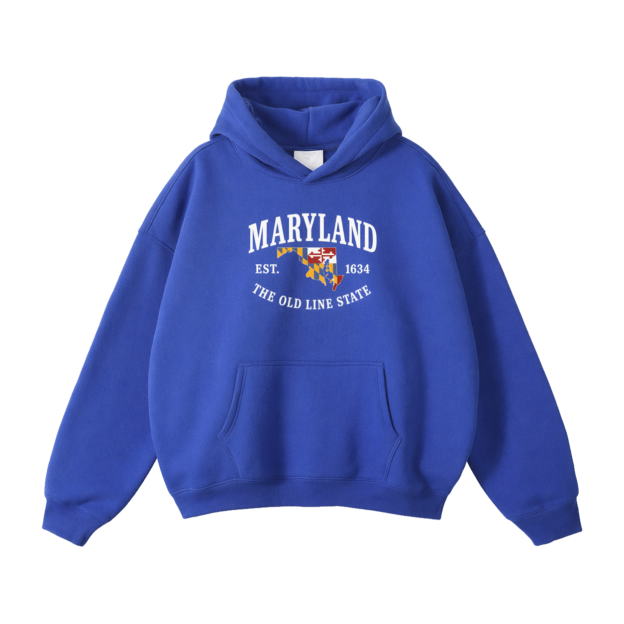 Collection 8 Maryland Oversize Fleeced Hoodie - Klein Blue front
