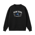 Collection 8 New York Essential Heavyweight Crewneck Sweatshirt - Black front
