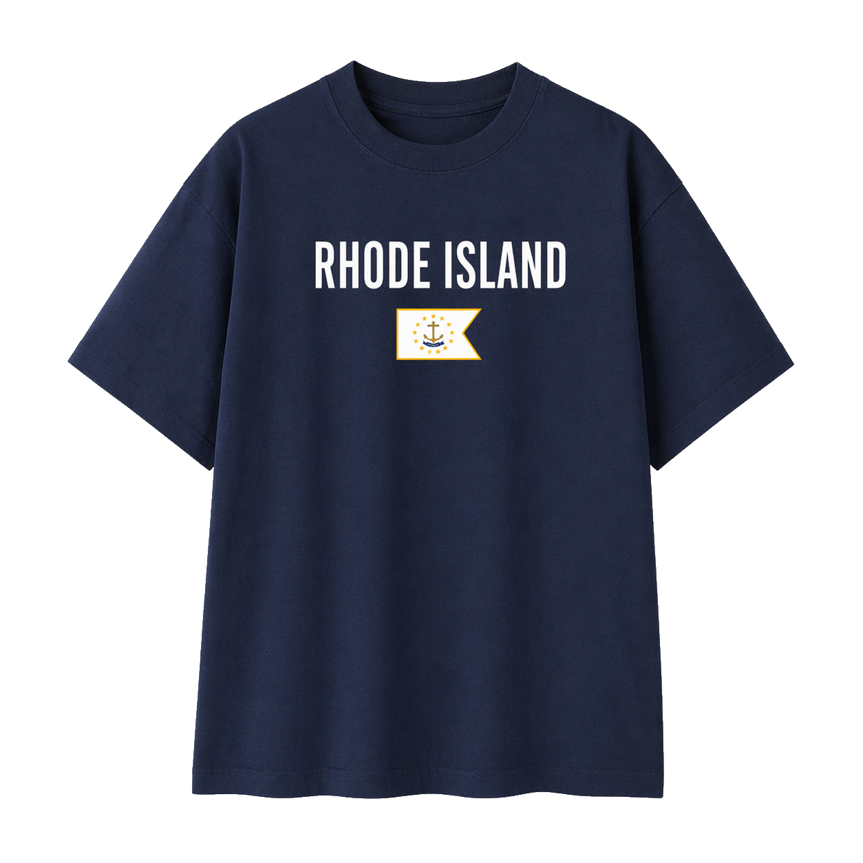 Collection 7 Rhode Island Essential Cotton T-Shirt - Navy Blue front
