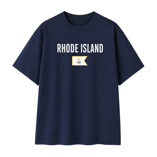 Collection 7 Rhode Island Essential Cotton T-Shirt - Navy Blue front