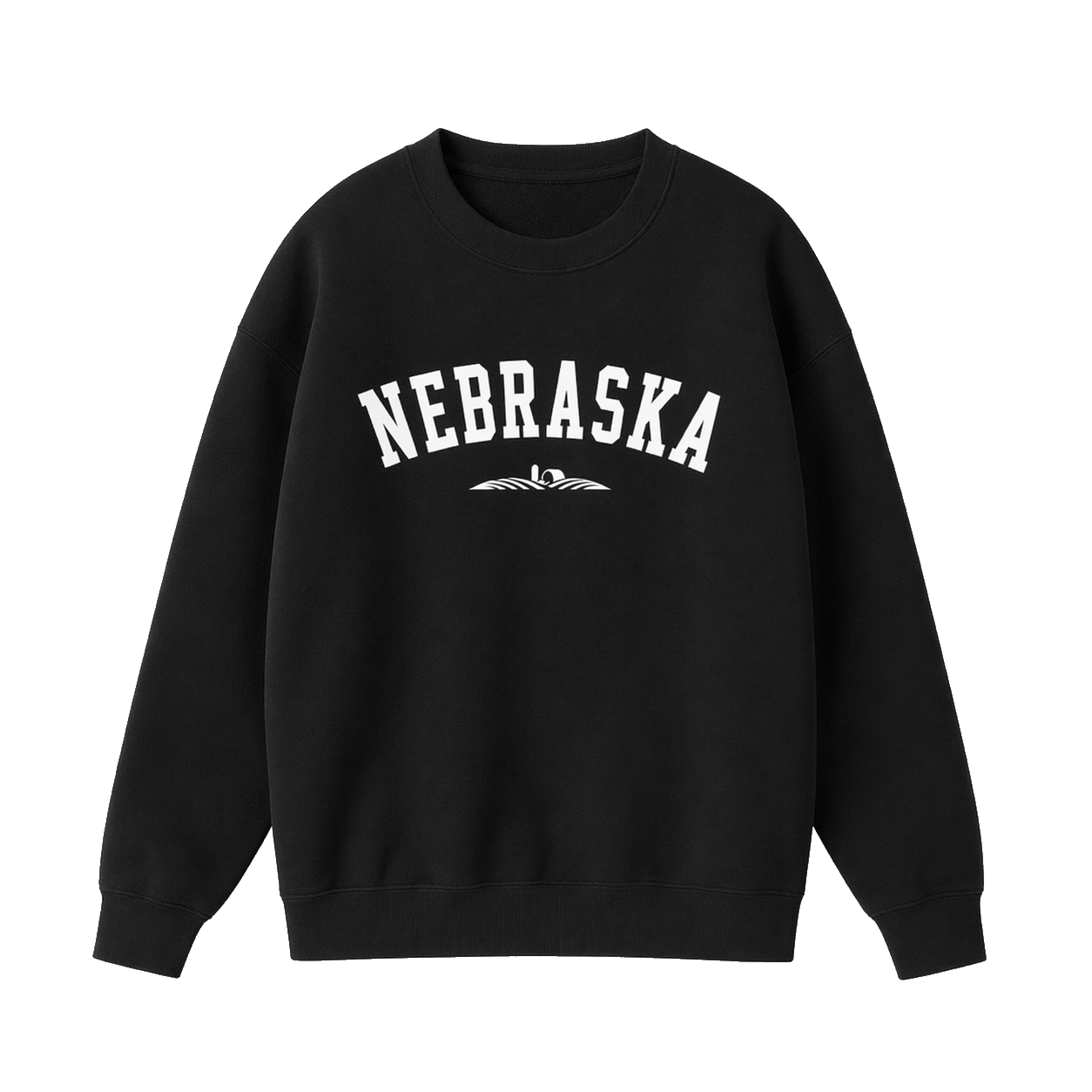 Collection 9 Nebraska Essential Heavyweight Crewneck Sweatshirt - Black front