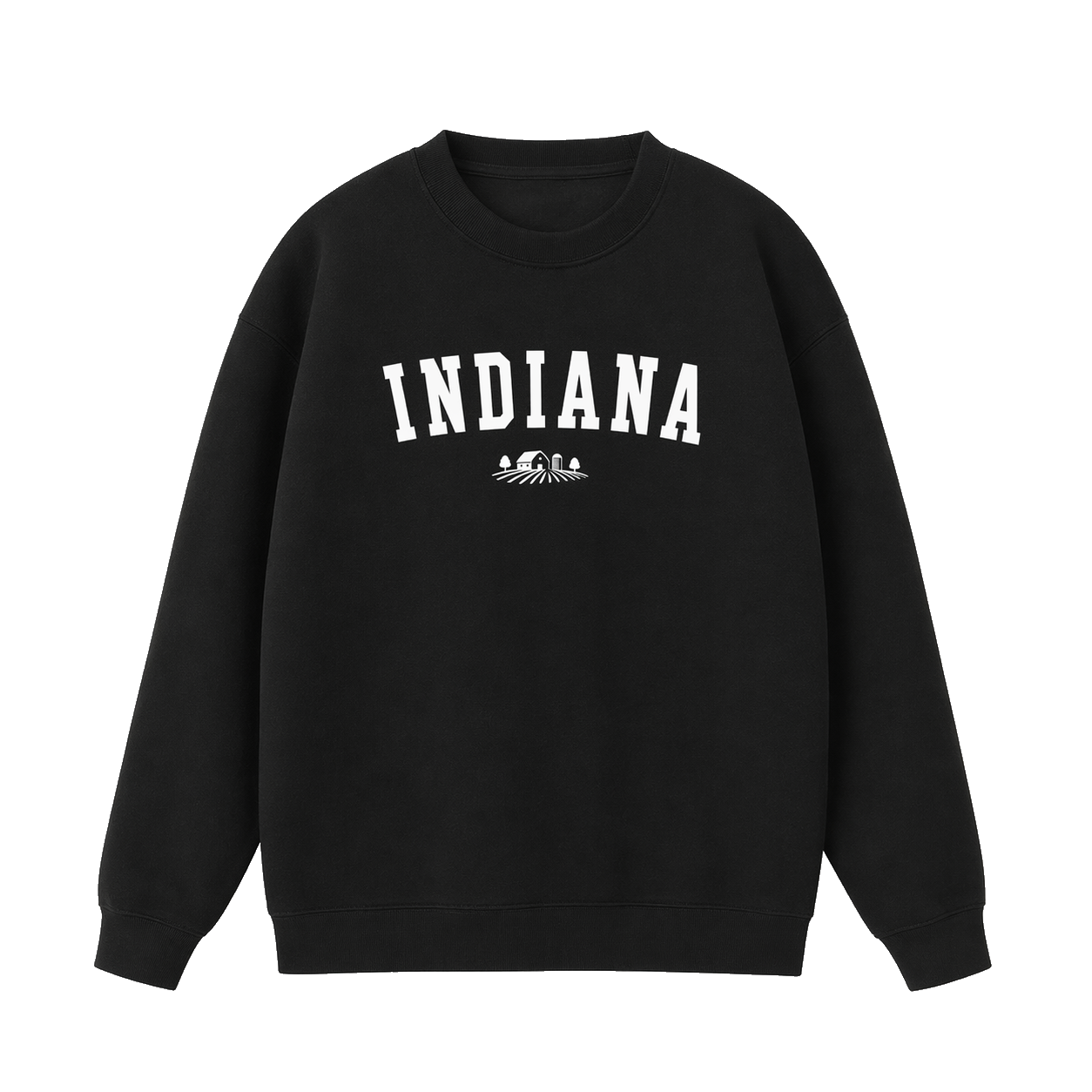 Collection 9 Indiana Essential Heavyweight Crewneck Sweatshirt - Black front
