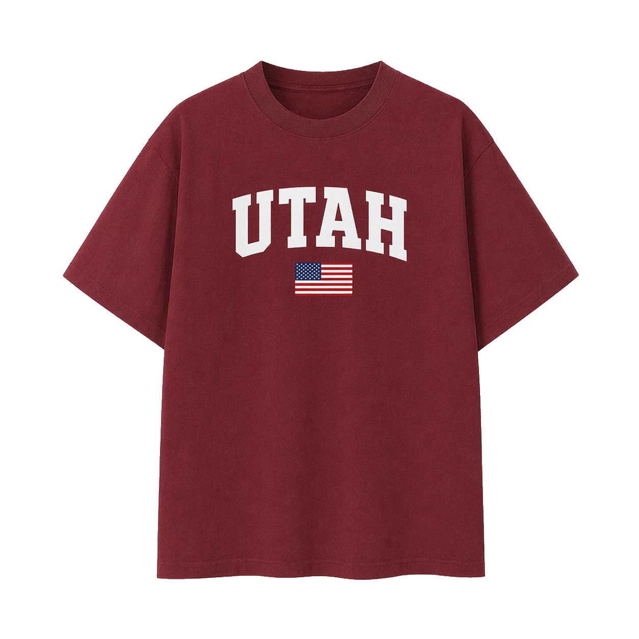 Collection 2 Utah Essential Cotton T-Shirt - Wine Gray front