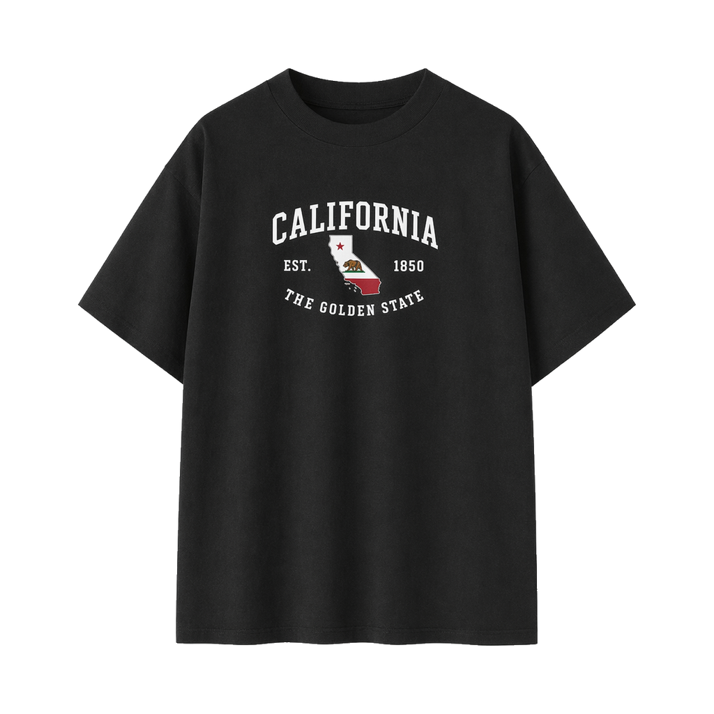 Collection 8 California Essential Cotton T-Shirt - Black front