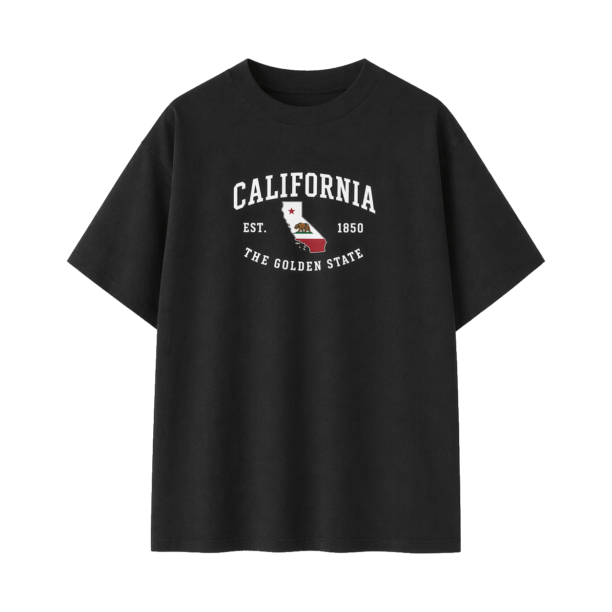 Collection 8 California Essential Cotton T-Shirt - Black front