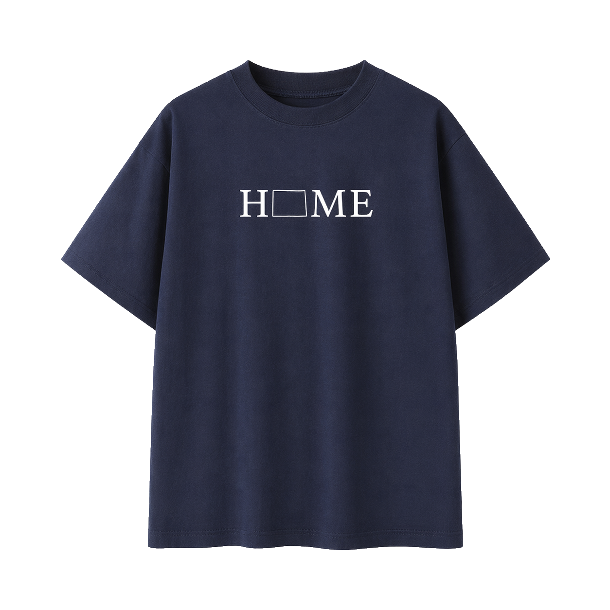 Collection 5 Wyoming Essential Cotton T-Shirt - Navy Blue front
