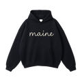 Collection 3 Maine Oversize Fleeced Hoodie - Black front