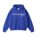 Collection 3 Mississippi Oversize Fleeced Hoodie - Klein Blue front