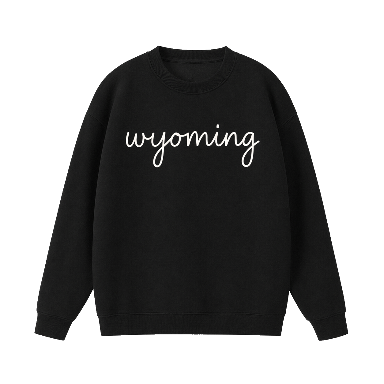 Collection 3 Wyoming Essential Heavyweight Crewneck Sweatshirt - Black front
