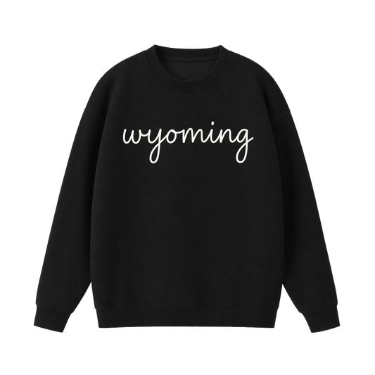Collection 3 Wyoming Essential Heavyweight Crewneck Sweatshirt - Black front