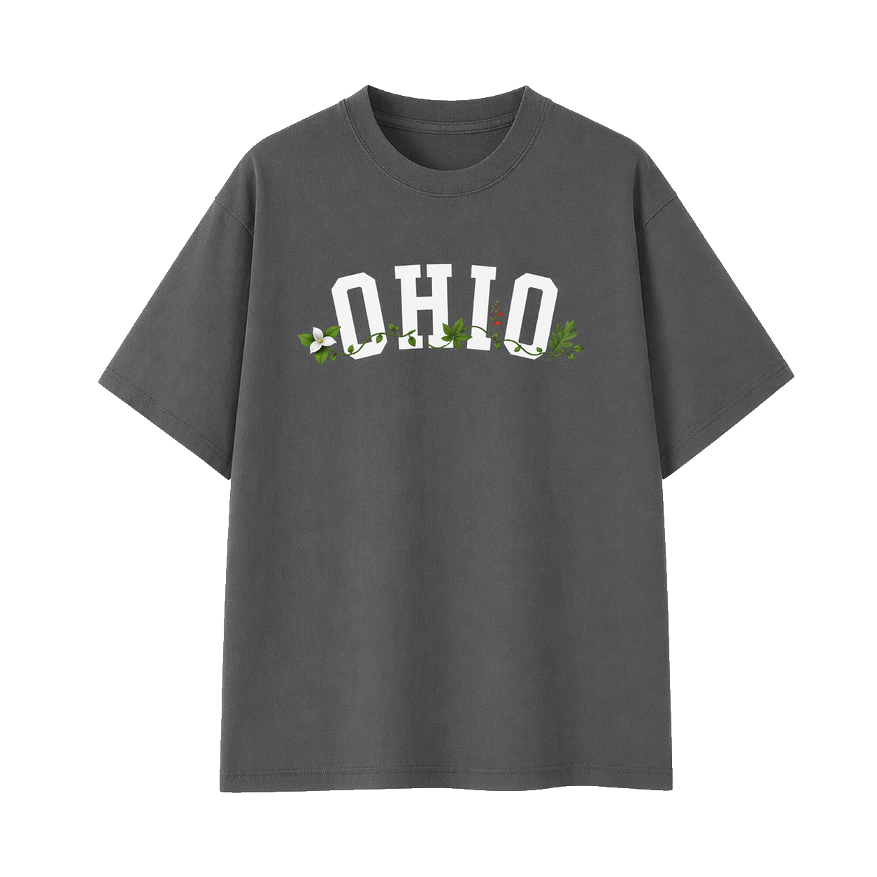 Collection 10 Ohio Essential Cotton T-Shirt - Dark Gray front